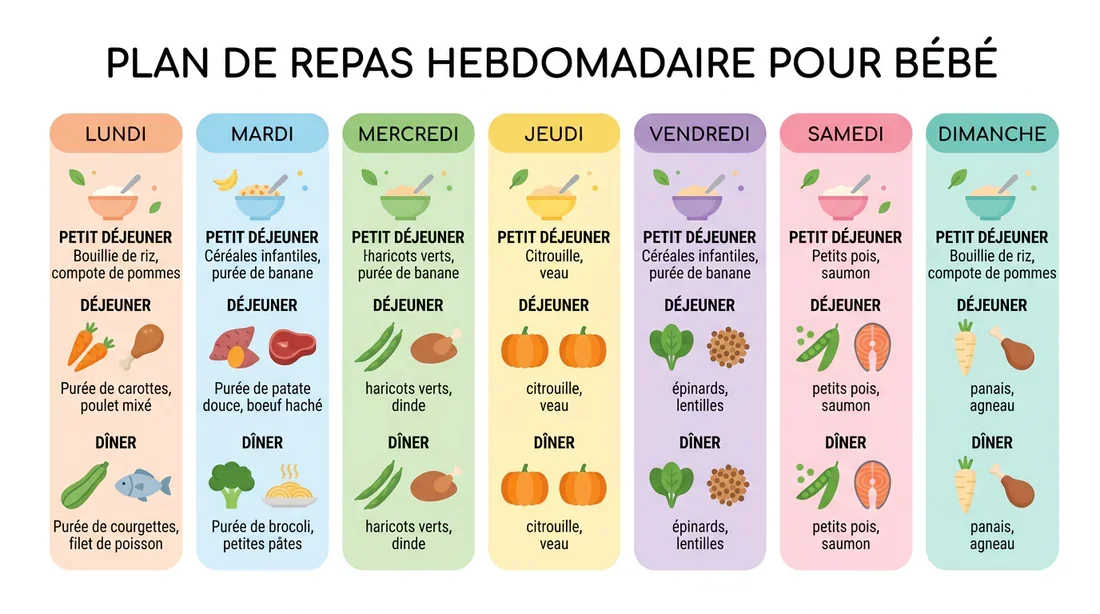 Parent versant de la purée maison dans des portions en silicone colorées