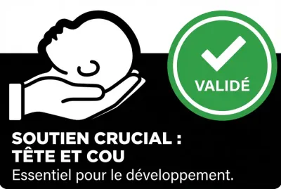 Infographie miniature montrant le bon geste pour tenir la tête de bébé