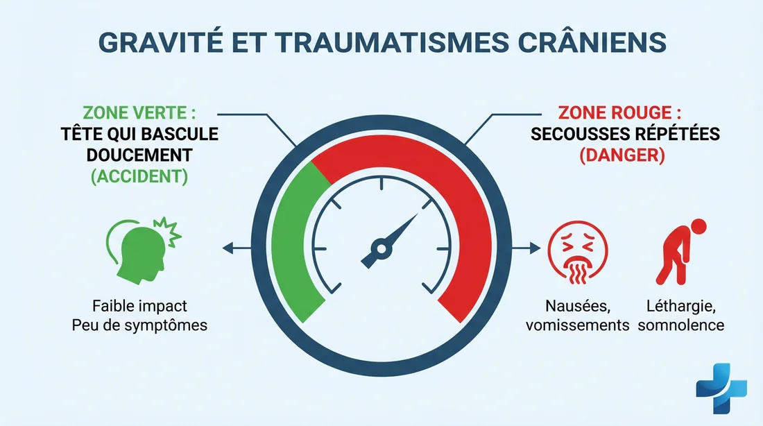 Schéma de surveillance : jauge de gravité et signes d'alerte pour bébé